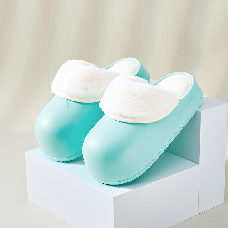 Astro Boy waterproof cotton slippers women and men simple autumn and winter home household warm indoor and outdoor thick-bottomed cotton slippers