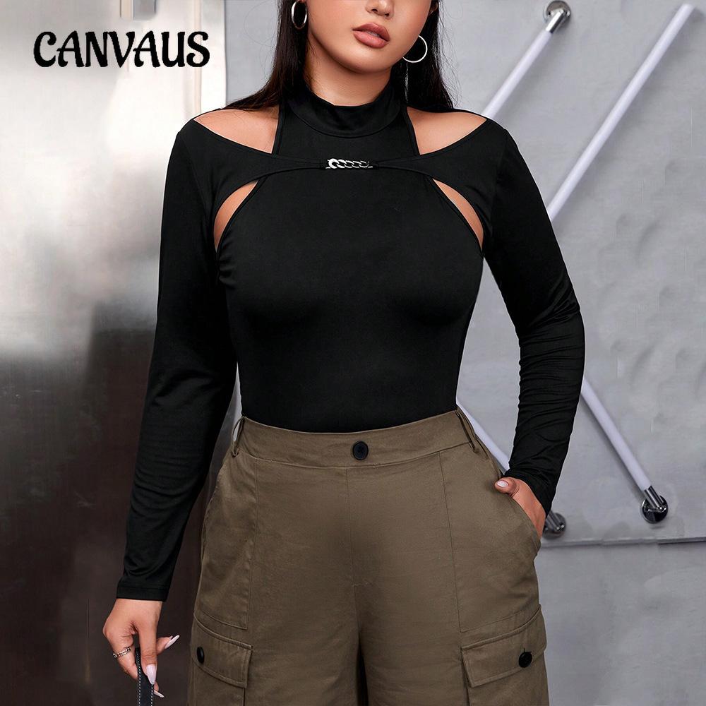 

Women s Autumn Trend Fake Two Niche Design Sense Long Sleeved Tops 1XL чёрный