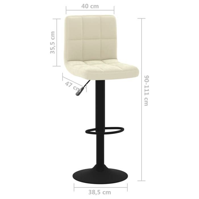 VidaXL Lot de 2 Tabourets de Bar, Chaise de Pub, Siège de Bistrot, Meuble de Salle à Manger Cuisine Salon Maison Intérieur, 334304