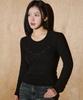 Hellenepaliseu [Set] Layering V-Top Ribbed Long Sleeve [Black]
