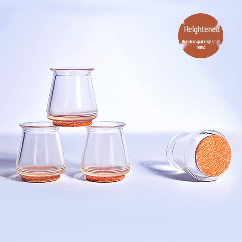 Silent Silicone Solid Wood Chair Leg Protectors, Thickened Wear-Resistant Elastic Covers for Stool, Table, and Chair Legs.