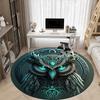 1pc Owl Fantasy Office Round Area Rug, Under Office Chairs Bedroom Living Room Home Decor, Room Deco, Available in Various Sizes