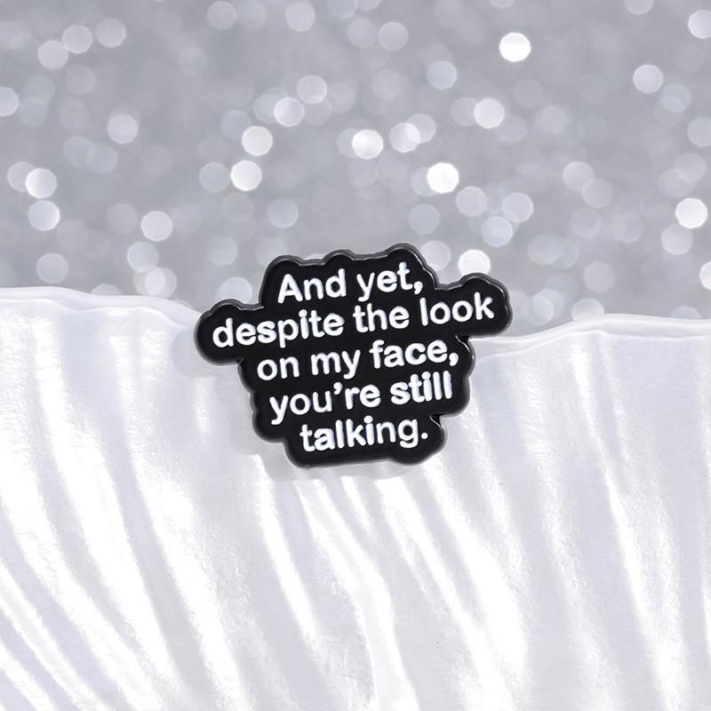 Elegant Black Alphabet Badge Metal Brooch For Stylish Decoration And Fashion Accessories