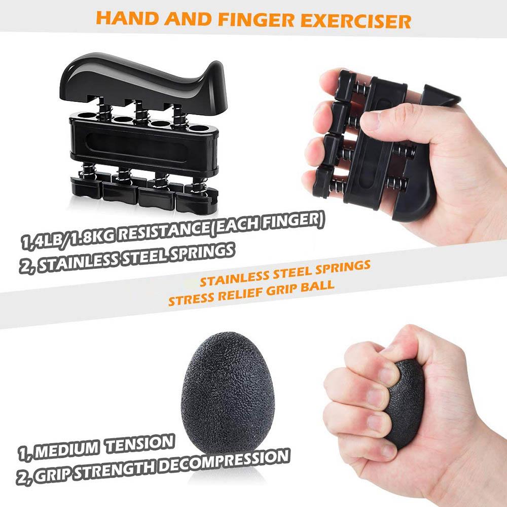 5x Hand Strengthener Gripper Finger Exerciser Adjustable Forearm Therapy Trainer