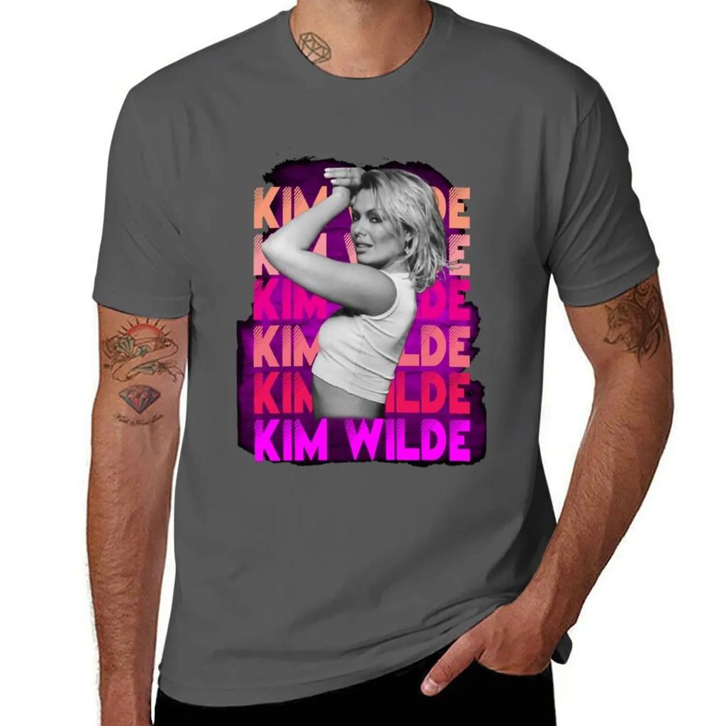 Kim Wilde 80s T-Shirt Plus Size Clothes Custom T Shirt Big and Tall T Shirts for Men