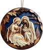 Eyecatching Nativity Scene Car Ornament Vibrant Acrylic Holiday Decor Cars For