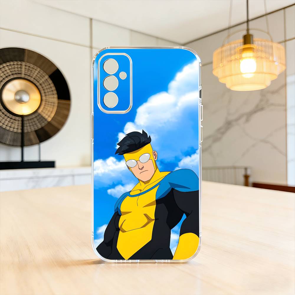 Cartoon I-Invincible Phone Case For SamsungA10,12,20,21S,30,31,40,50,51,52,70,71 Transparent Cover