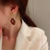 Resin Stud Earrings Vintage Square Stone Earrings New Zircon Earrings  Women Jewelry