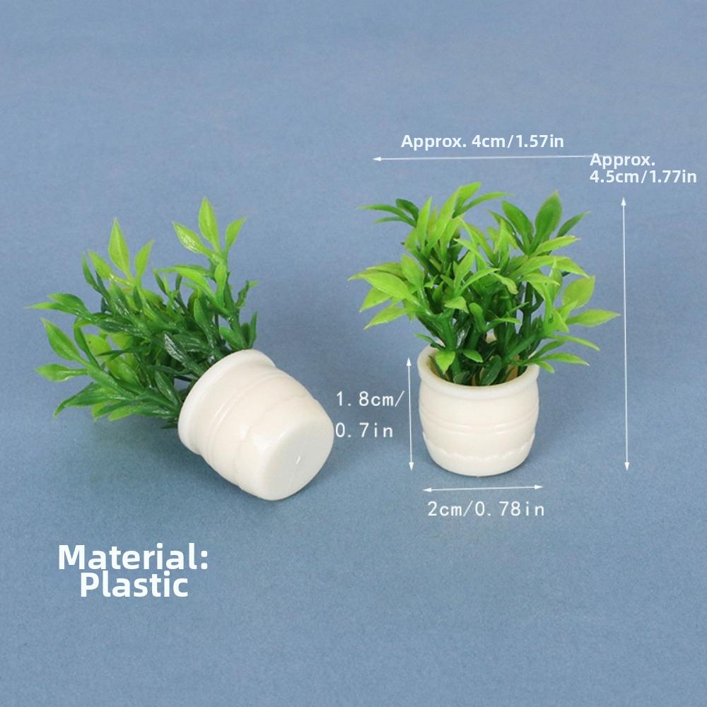 5pcs 4 Styles Simulation Vase Mini Finished Flower  Outdoor Doll House Model Accessories