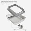 Stainless Steel Cats Litter Pan Large Litter Tray AntiSplash Odor Control Scratch Prevent Litter Container Box for Home