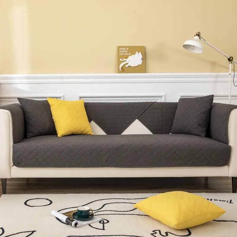 

Washed Cotton Sofa Cover NonSlip Universal for All Seasons Living Room Decor Soft Fabric Art Sofa Pad Cushion Hand Towel 70x70cm 1pcs