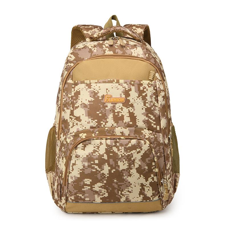 Camouflage Backpack Men's Large Capacity Multifunctional Student School Bag Outdoor Leisure Travel Bag Light Hiking Bag