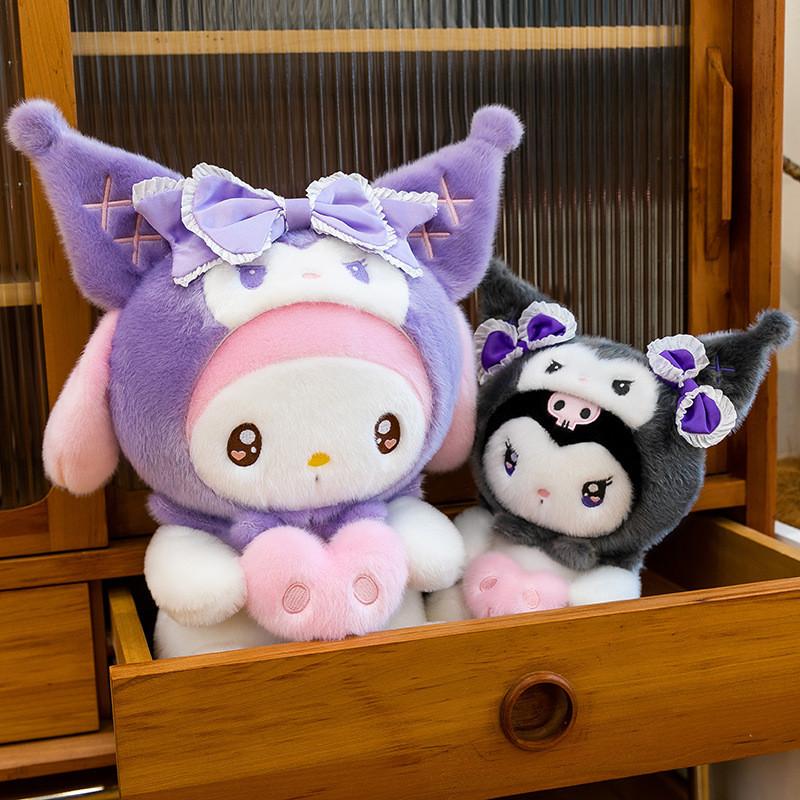 Melody Kuromi Plush Toy With Soft Rabbit Fur For Kids And Collectors