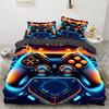 Game King Queen Duvet Cover 3D Black Game Handle Bedding Set For Kids Teens Boys Man Gamer Bedroom Decor Quilt Cover Pillowcase