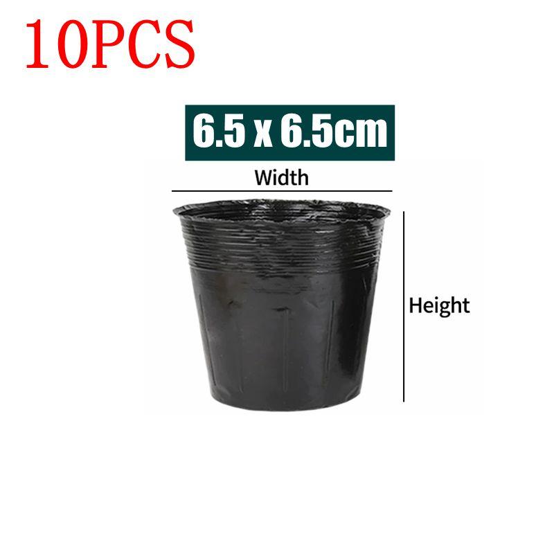 10/50/100Pcs Nursery Pot Garden Plastic Plant Seedling Cup Disposable Nutrient Bag Thickened Black Flowerpot Nutritional Bowl