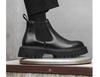 Men's Black & Brown Chelsea Boots - Thick Sole, High-Top Martin Style, British Fashion 2113