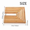 Hollowed-out Bamboo Placemat Natural Anti Scalding Mat Bamboo Heat Insulation Pad  Kitchen Use