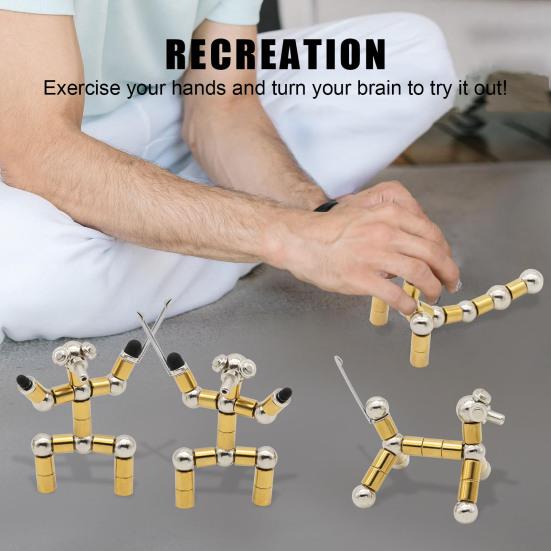 Magnetic Fidget Pen Decompression Magnet Metal Writing Toy Stress Relief Multifunctional Deformable Writing Pen Kids Toy