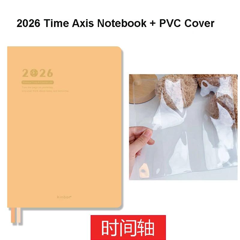 2026 Timeline Planner Notebook for Girls A5 PU Leather Minimalist Goal Tracker Weekly Plan Productivity Journal Writing