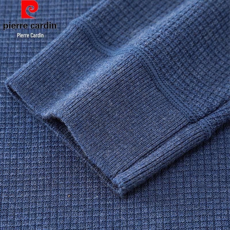 Pierre Cardin Men's Thickened Wool-Blend Crewneck Sweatshirt