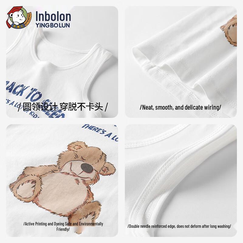 Yingbolun Boys' Pure Cotton Summer Undershirt Vest