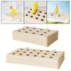 Bird Feeder Box Interactive Toy Wooden Feeding for Chinchilla Rabbits