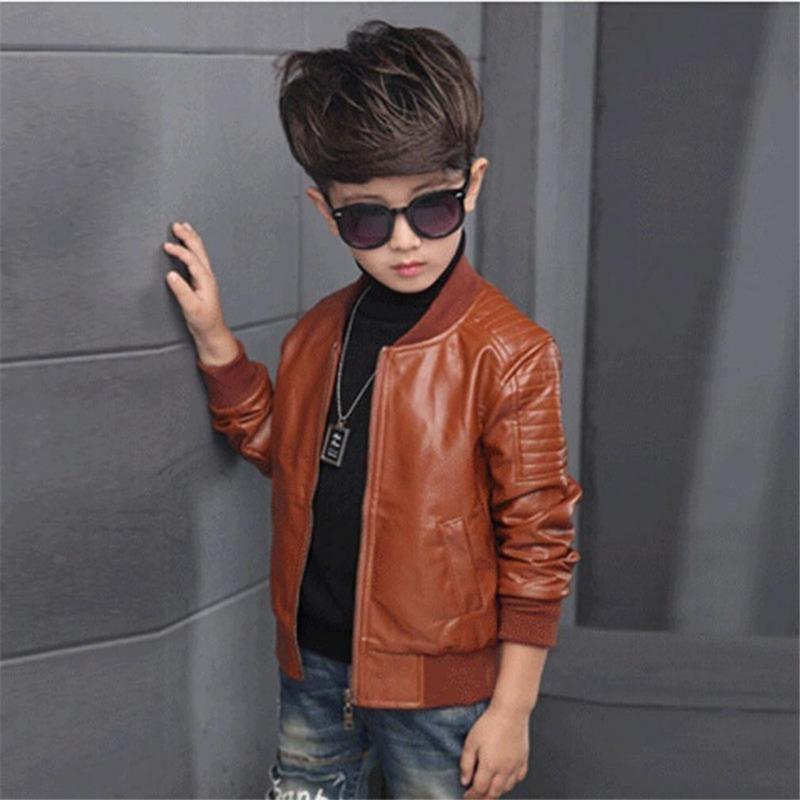 Gutter Kåper Skinnjakker Barn Mote Yttertøy Jakke