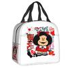 Maßgeschneiderte Mafalda Manga Thermoisolierte Lunchtaschen Damen Argentinien Cartoon Tragbarer Lunchbehälter für Reiseaufbewahrung Lebensmittelbox