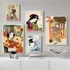 Japanese Style Poster Retro Canvas Painting Edo Era Geisha Mural Picture Art Nordic Modern Living Room Bedroom Home Decoration No Framed