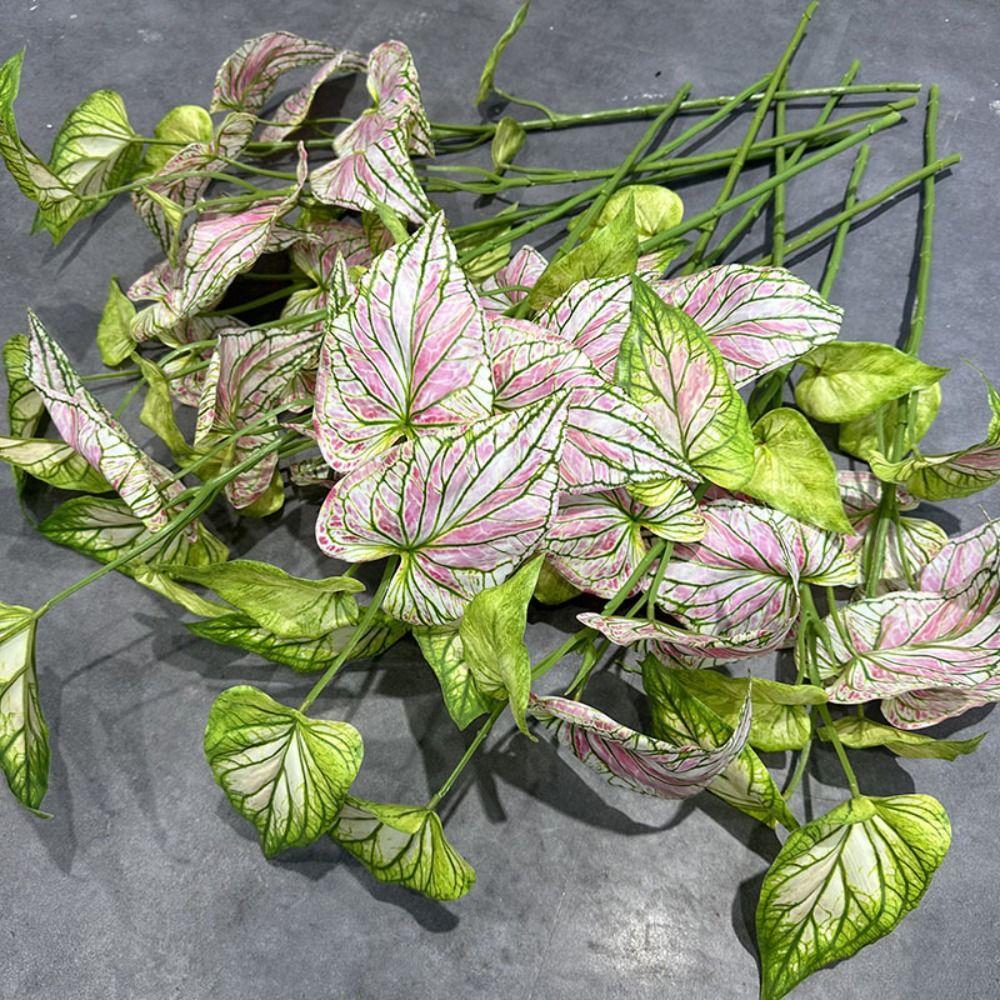Tropical Plant Artificial Anthurium Leaf 3d Printing Plastic Simulation Taro Leaf Plant Palm Plant Lifelike