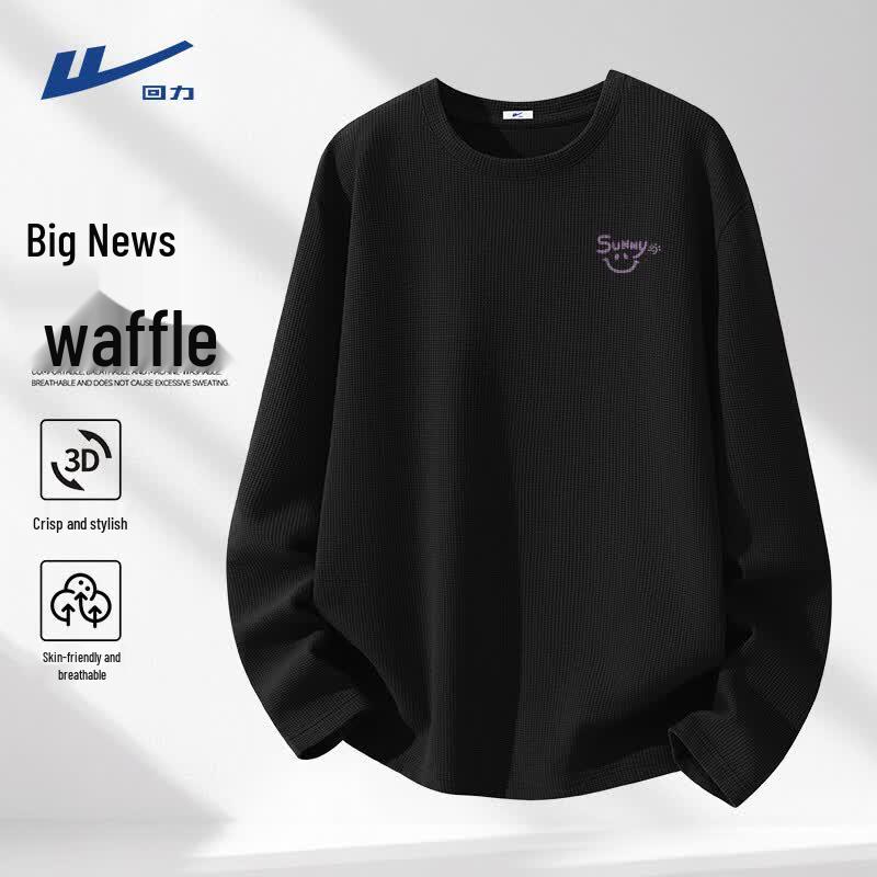 Warrior Men's Long Sleeve Waffle Knit Crew Neck T-Shirt