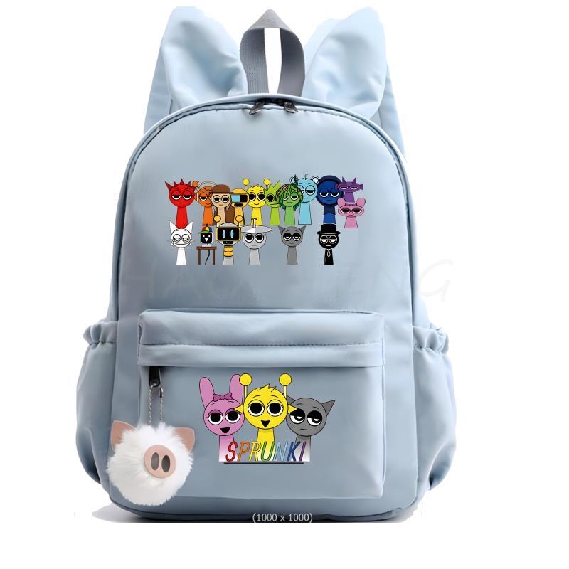 Hot New Sprunki Print Backpack for Girl Boy Student Teenager Children Rucksack Casual Women Cute School Bag Kids Birthday Gift