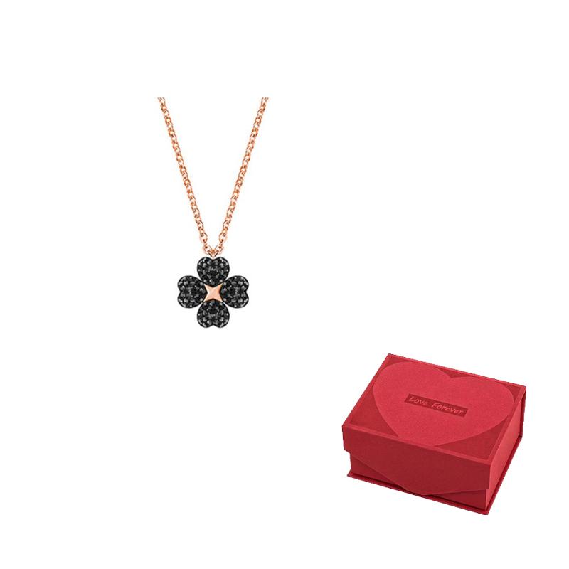 Swarovski Necklaces Womens Black F-Love Red Gift Box чёрный