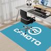 Motorcycle Brand Minimalist Blue Logo Print Area Rug, Non‑Slip Floor Mat for Garage Living Room Home Decoration