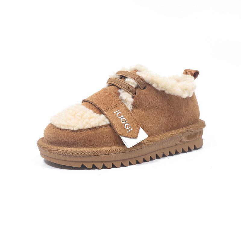 

2025 Autumn/Winter Unisex Kids Velvet Snow Boots - Warm Teddy Design 38 каштановый