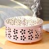 Portable Incense Burner Holder with Lid and Handle Incense Coil Burner Mosquito Incense Burner for Outdoor Garden Patio Camping