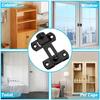 4pcs Sliding Door Security Latch, Stainless Steel Matte Black Barn Door Latch, for Pet Doors, Easy Installation with Screws