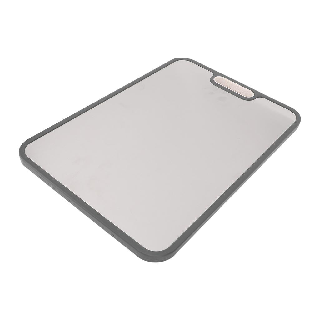 Kitchen Cutting Board Double Sided Stainless Steel Straw PP Chopping Board Easy to Clean for Meat Veggies Fruit