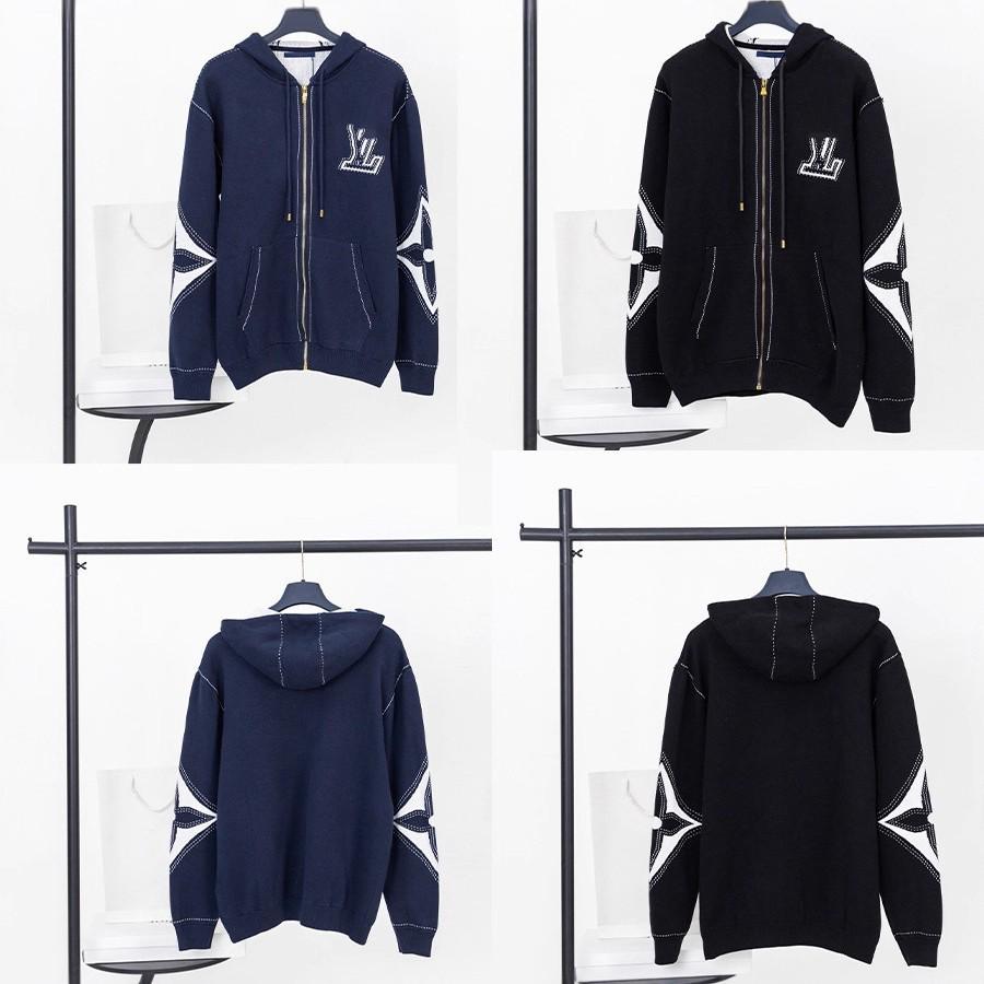 Cross25SS Unisex Autumn/Winter Embossed Knit Zipper Cardigan Hoodie