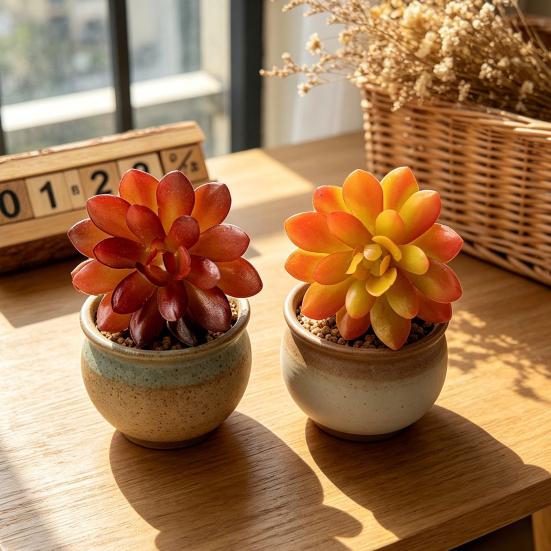 Mini Künstliche Sukkulenten Realistische Fake Kleine Kakteen Pflanzen Bunte Kunststoffe Beflockte Topflose Pflanzen für Garten Blumentopf Küche Heimdeko