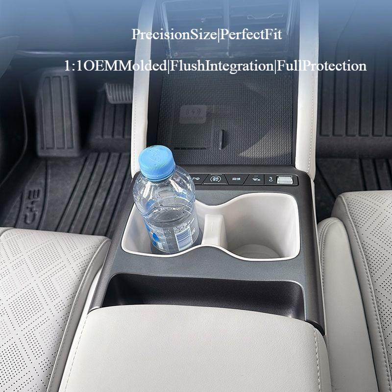 For BYD ATTO 2 2024 2025 Center Console Water Cup Holder Limiter Premium Organizer TPE Drink Storage Box Newest Car Accessories
