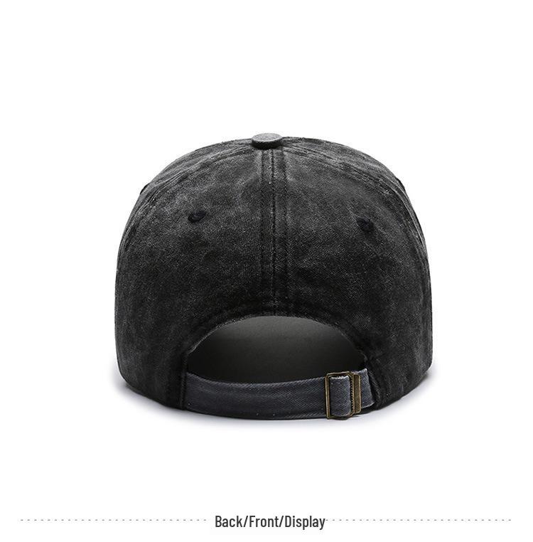 Men's Washed Duckbill Baseball Cap - Trendy European & American Style, Outdoor Casual Sun Hat