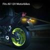 Universal Motorcycle LED Turn Signal Lamp Two Side Sequential Flowing Flash Indicator Lights Amber Running