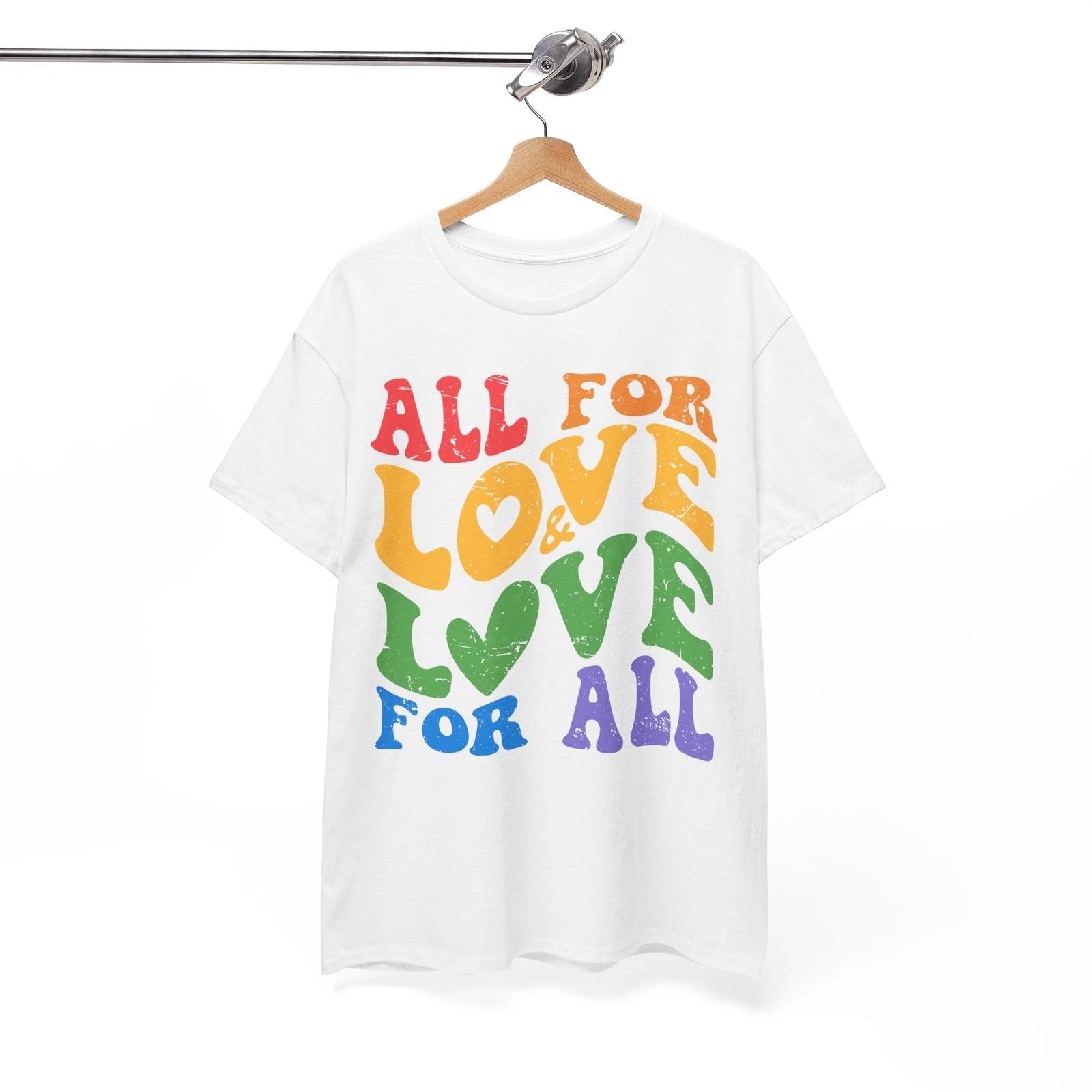 

ALL FOR LOVE & LOVE FOR ALL T-Shirt | LGBTQ+ Pride Tee | Celebrate Diversity 4XL
