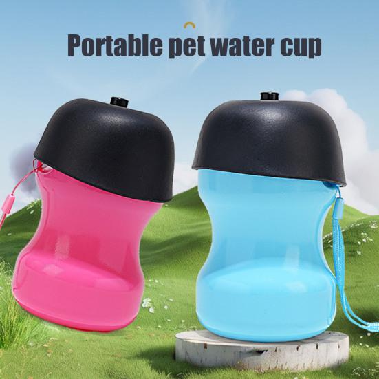 Kelímek na vodu pro domácí mazlíčky Nepropustné silikonové těsnění Přenosná skládací cestovní miska Snadno se čistí Miska pro pomalé krmení Láhev na vodu pro psy