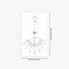 Fairy Star Dot Sun Tattoo Sticker, Line Smudge, Long-Lasting Waterproof, Premium Wrist Sticker