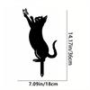 Cat Family Garden Stakes Decorative Cute Cat Garden Metal Decorative Silhouette Animal Outdoor Statues for Cat Yard Garden