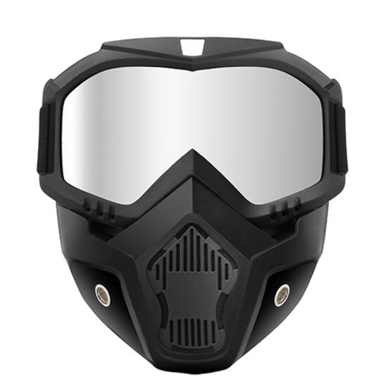 Vollgesichts-Schutzbrillenmaske, Abnehmbare Radsport-Schutzbrillenmaske mit Antibeschlag-HD-Linse, Große Sichtschutzhaube, UV-Schutz-Gesichtsschutz für Bauarbeiten Schweißen