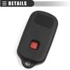 Motoforti Car Key Fob Remote Control Case, Keyless Entry Cover, for Lexus LS400 1995-1997, 4 Buttons, Plastic, Black