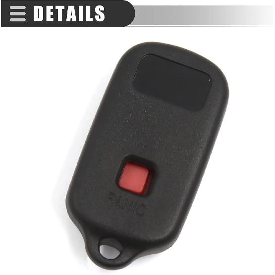 Motoforti Car Key Fob Remote Control Case, Keyless Entry Cover, for Lexus LS400 1995-1997, 4 Buttons, Plastic, Black
